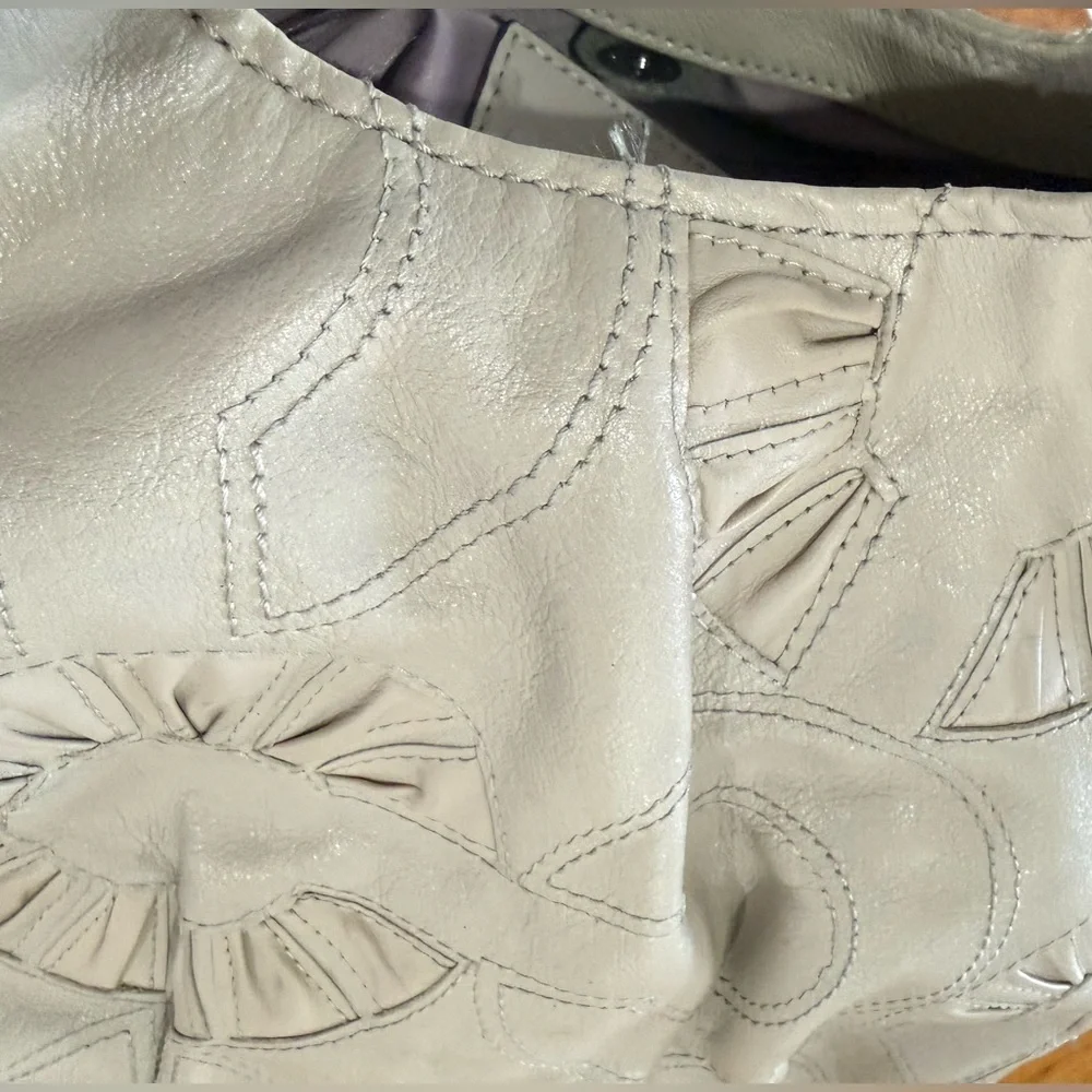 Coach White Leather Hobo Satchel